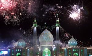 احتفالات مولد الامام المهدي عجل الله فرجه الشريف في مسجد جمكران في قم المقدسة ليلة النصف من شعبان 