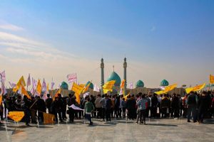احتفالات مولد الامام المهدي عجل الله فرجه الشريف في مسجد جمكران في قم المقدسة ليلة النصف من شعبان 