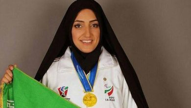 بطلة رياضية ايرانية تهدي ميداليتها الذهبية للشعب الاندونيسي لمناصرته القضية الفلسطينية